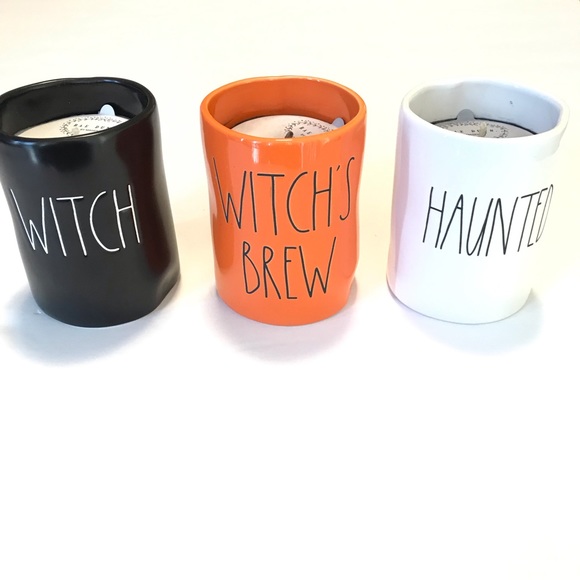 Rae Dunn Halloween Candles Set Of 3 Witch Haunted - Picture 3 of 8